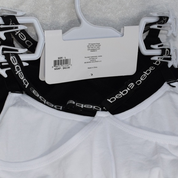 NWT BEBE 2-Pack Seamless Bras with Removable Pads - Picture 3 of 3
